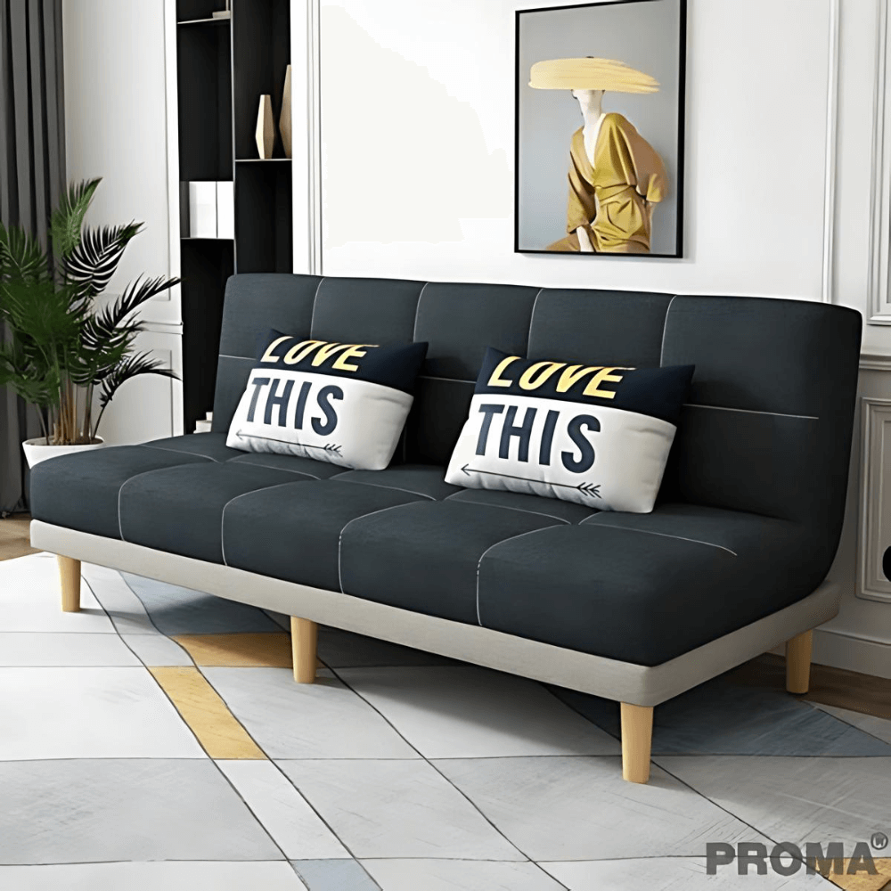 [Pre-order] โซฟาเบด PROMA-SF59-01 120 ซม. สีดำ-ขาว